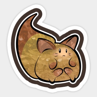 Fluffy Brown Kitty Cat Sticker